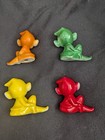 Fairy Pixie Elf Knee Hugger Ceramic Red Sprite Japan Vtg Christmas 1950s  Set