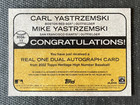 2022 Topps Heritage Dual Real One Auto Carl Yastrzemski  mike Yastrzemski  11 25