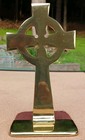  Celtic Cross Cast Brass Standing Paperweight 