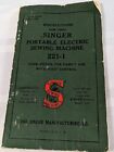 1941 Singer Portable Electric Sewing Machine 221-1 Instruction Manual Booklet