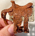 Schleich Rodeo Saddle  Double Rigging  Breast Collar   Tooled Bridle Brown  new