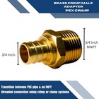 10 Pcs Xfitting 3 4  Pex X 3 4  Male Npt Threaded Adapter  Lead Free Brass 