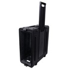 Prox 4 Space Rack Dj Case Abs W  Handle And Wheels