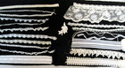 Large Lot Bridal Dressmaker Craft Laces Trims Braid Loop Ivory   White 66  Yards