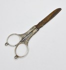 19th Century Dutch Solid Silver Handled Sewing Scissors C1880