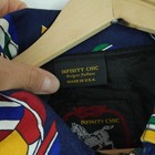 Vintage Large Bomber Jacket Nautical Print Multicolor 90s Coastal Sailing Boat