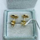2ct Round Cut Lab-created Diamond Women s Stud Earrings 14k Yellow Gold Plated