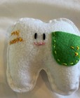 Handmade Tooth Fairy Pillow Cute Felt Tooth W Pocket Kids Keepsake