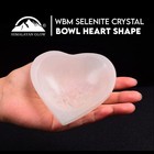 Selenite Crystal Heart Shape Bowl 10cm  Reiki Healing Meditation   Home Decor   