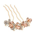 Ladies Rhinestone Crystal Wedding Flower Hair Comb Clip Hairpin Bridal Hair Pins