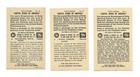 Birds On Lot Of 3 Arm   Hammer Sixth Series Vintage Trading Cards In Sleeves
