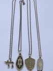 Lot Of  Vintage Necklaces W  Jewish Symbolism  Chai  Star Of David  Menorah