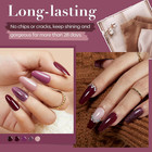Dip Powder Nail Kit Starter Glitter Purple Nude Brown 8 Colors 30 Pcs With Nail