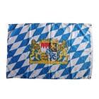 Vintage Bavaria Bayern German State Flag Blue White Checkered Banner 23x35