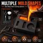 6pcs Graphite Ingot Crucible Mold Kit For Gold Silver Copper Torch Melting Tool