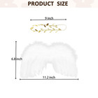 White Angel Wings With Gold Leaf Headband For Newborn Infant Photography Props
