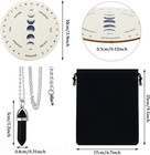 Moon Phase Pendulum Board Dowsing Divination Metaphysical Message Board Wooden C