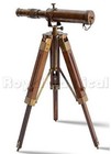 Vintage Antique Nautical Gift Decorative Solid Brass Telescope W  Wooden Tripod
