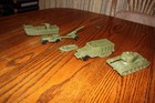 Vintage Marx Battleground Waxy Green American Army 6-piece Matched Vehicle Set B