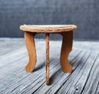 Vintage Accent Table Wooden Dollhouse Miniature Handmade  2 h X 2 w X 1 d