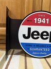 Jeep Flange Sign 2 Sided Gas Oil Garage Parts Lift Kit Vintage Style Wall Decor