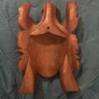 Antique Chinese Empress Rosewood Carved Mask Inlaid Eyes Ex 8  By 6 