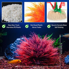 Artificial Aquarium Plants  Soft Plastic Fish Tank Decor  Black   Red