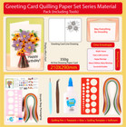 Wizardi Greeting Card Making Kit  Flowers Diy Quilling Kit F07m3-5-fl7