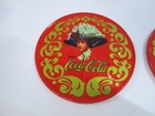 Vintage Coca Cola Coke Old Fashioned Tin   Coaster Set