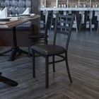 Black Metal Ladder Back Restaurant Chairs - Metal Restaurant Furniture