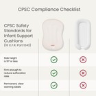 Lounger Organic Cotton Premium Baby Snuggle Me Curve 0-6 Months Foam Core Cover