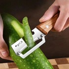 1 Pc Stainless Steel Peeler With Wooden Handle     Fruit   Vegetable Slicer