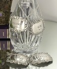 English Sterling Silver Decanter Labels Birmingham 1961 Barware Tags - 4 Pc Set