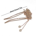 Elegant Womens Bowknot U Shape Rhinestone Hairpins Metal Hair Sticks Hairclips