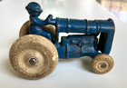 Vintage 1920 30s Cast Iron Arcade Tractor With Rubber Wheels