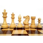 4 1  Pro Staunton Weighted Wooden Chess Pieces Only Set - Golden Rosewood