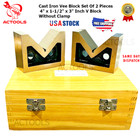 New Cast Iron Vee Block Set  2 Pcs 4  X 1-1 2  X 3  Inch V Block Without Clamp