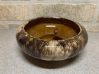 Mcm Brush Mccoy Brown Planter Onyx Glaze Low Bowl Art Pottery 01 Vintage