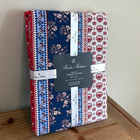 Brooks Brothers Americana Patchwork Red White   Blue Tablecloth 60x102 Nwt