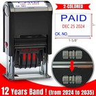 Self-inking Paid Stamps With Date   Check No  - Office Supplies  12-year Bands 