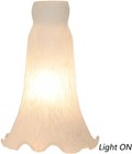 Ls97 Lily Flower Blown Glass Lamp Shade Replacement White