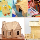 200 Pcs Natural Wooden Food Grade Sticks - Ice Cream Stick - Popsicle 4 5 Inch