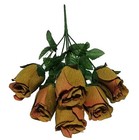 Large Rose Olive Green 14  Bush Silk Flower Vase Home General Decor Us Bp2082