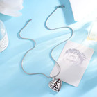Memorial Cremation Urn Necklace Heart Pendant Ashes Keepsake Jewelry Gift X 