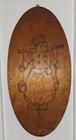 Antique Pyrography Flemish Art Child Working In Costume Signed 1910 14    X 7   