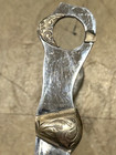  vintage  Gal Lady Leg Silver Western Horse Mullen Mouth Curb Show Headstall Bit