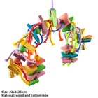Wooden Parrot Grinding Swing Bird Training Hang Swings For Cockatiels Parrots Et