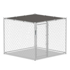 Metal Crate Kennel Dog Run Cage Animal Fence Playpen Pet House W waterproof Roof