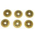 6pcs set Brass Chinese Feng Shui I Ching Divination Coins For Success Dia 1 1   