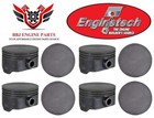 8 Enginetech Flat Top Pistons   Rings For 2005-2009 Chevrolet 5 3 4 8 Ls Geniv